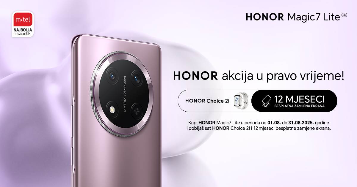  Magija sa super poklonom: HONOR Magic7 Lite u m:tel ponudi 