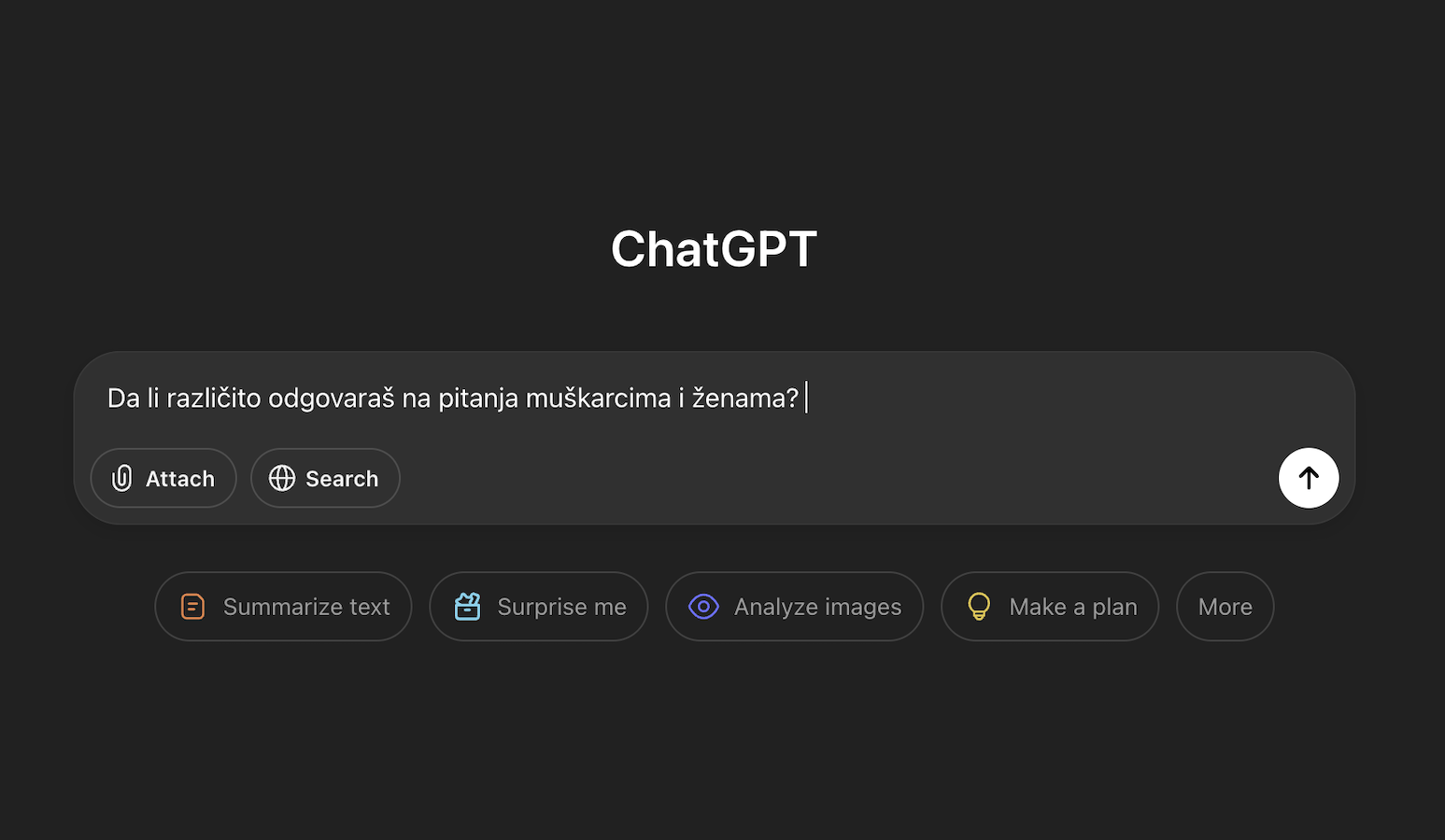 ChatGPT različito odgovara na pitanja muškarcima i ženama 