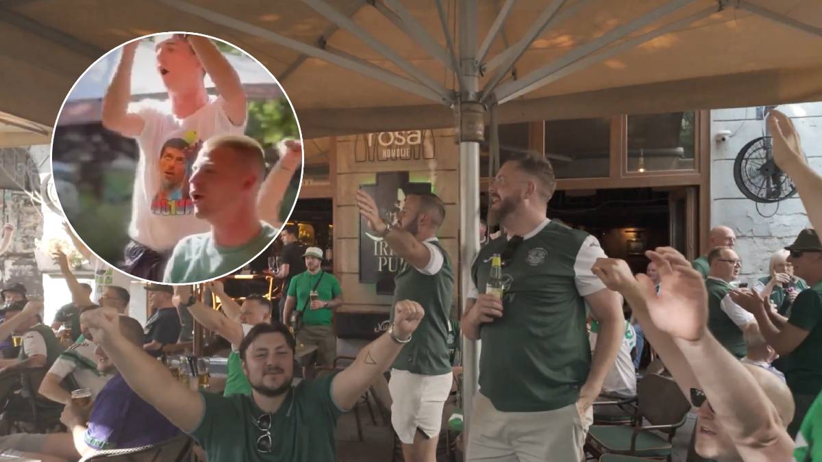  Navijači Hibernijana u centru Beograda 