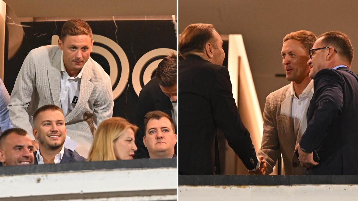  Nemanja Matić u loži na meču Partizan - Hibernijan 