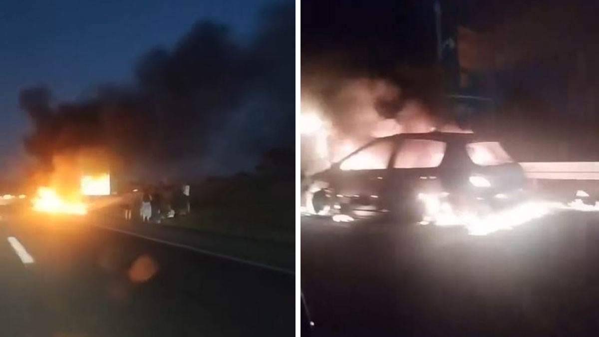  Djevojkama se zapalio auto kod Niša 