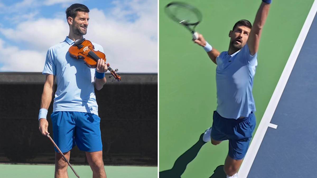  Novak Đoković donio violinu na teniski teren: Nije slavio pobjedu, samo je svirao sponzoru 