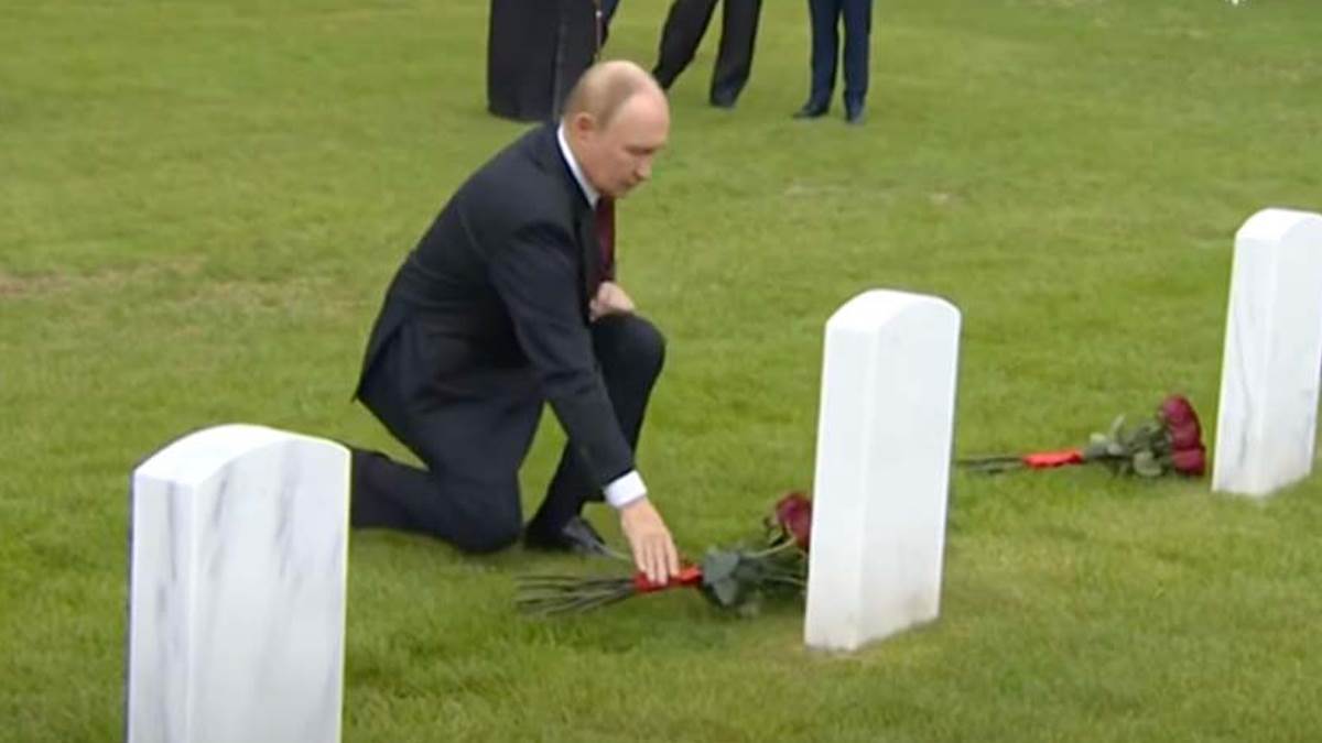  Putin na groblju sovjeskih pilota poginulih na Aljasci 