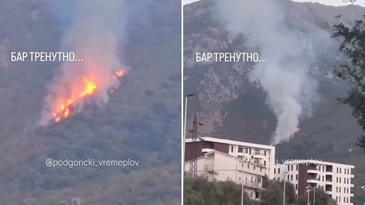  Dva nova požara u Crnoj Gori: Gori kod Budve i Bara 