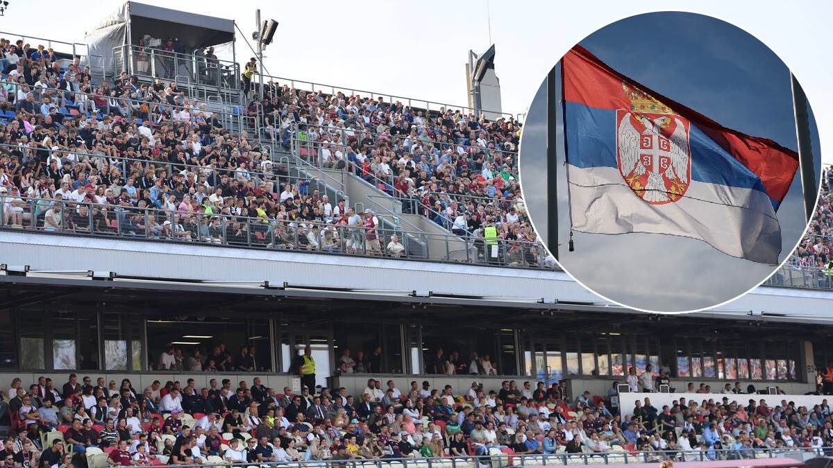  Navijači Srbije nisu mogli da unesu srpske zastave na stadion u Letoniji  