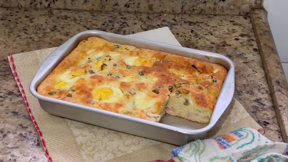  Pita bez kora sa kuvanim jajima i šunkom 