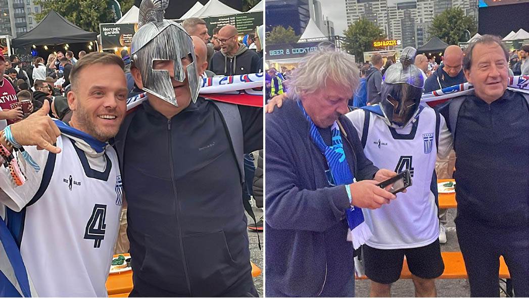  Navijači Srbije i Grčke zajedno navijaju na Eurobasketu protiv Turske 