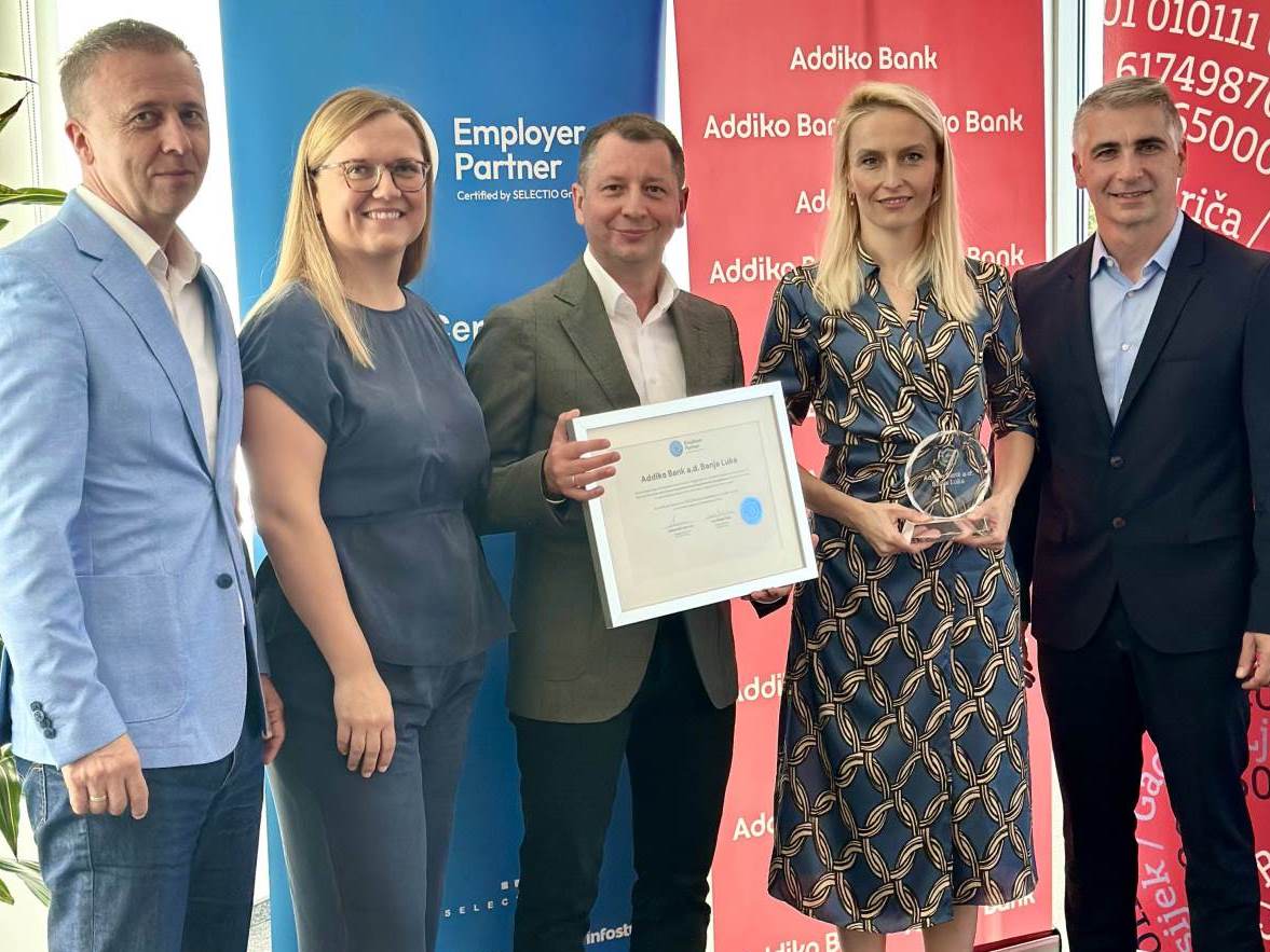  Addiko Banka dobila Employer Partner sertifikat 