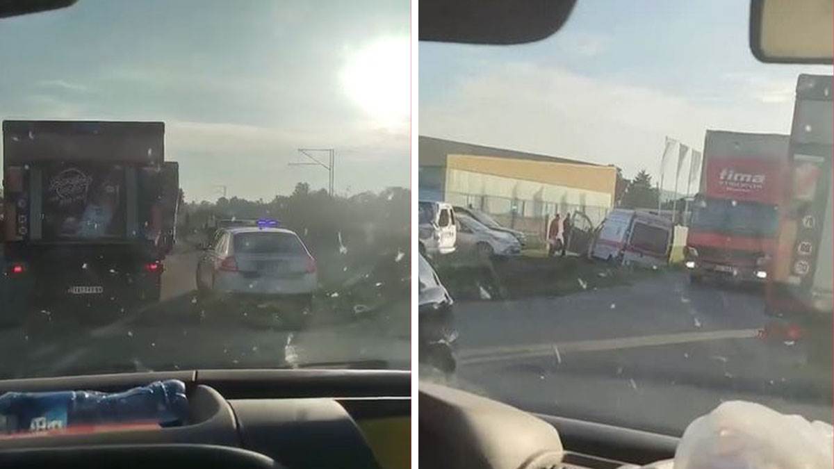  Sudar automobila i vozila Hitne pomoći kod Valjeva 