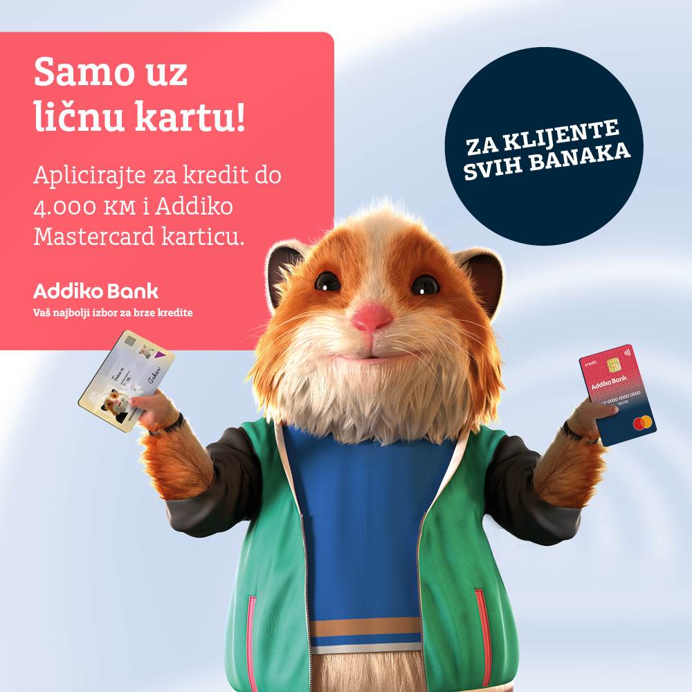  Addiko Bank Banja Luka: Gotovinski kredit do 4.000 KM samo uz ličnu kartu i jednu posjetu 