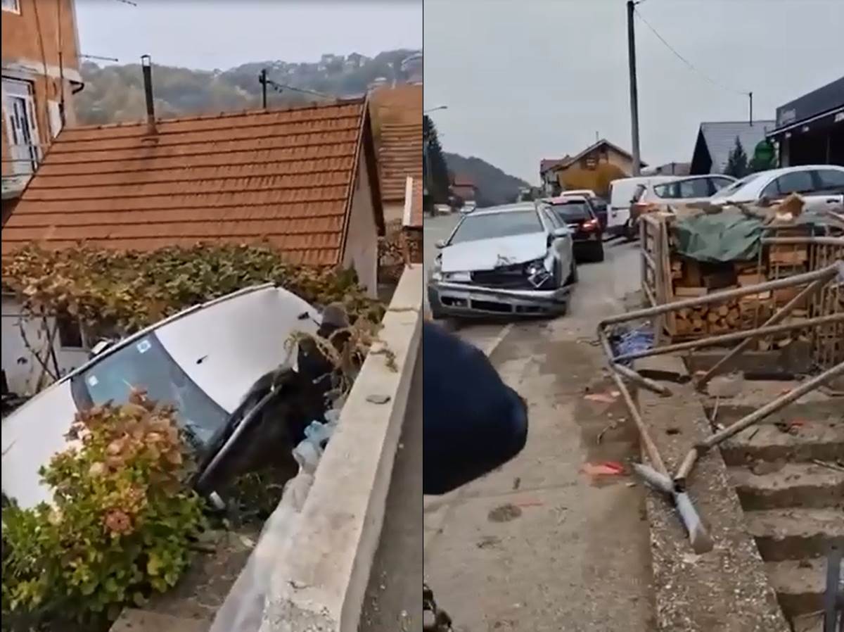  Lauš: Automobil probio ogradu i završio u dvorištu porodične kuće 