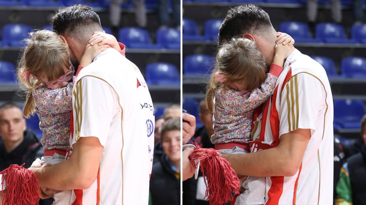  Nikola Kalinić zagrlio ćerku na utakmici Crvena zvezda Mega  