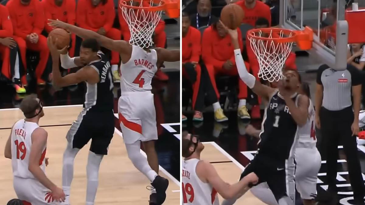  Viktor Vembanjama zakucavanje protiv Toronta 