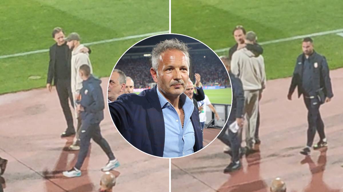  Marko Arnautović zagrlio Miroslava Tanjgu kuma Siniše Mihajlovića 