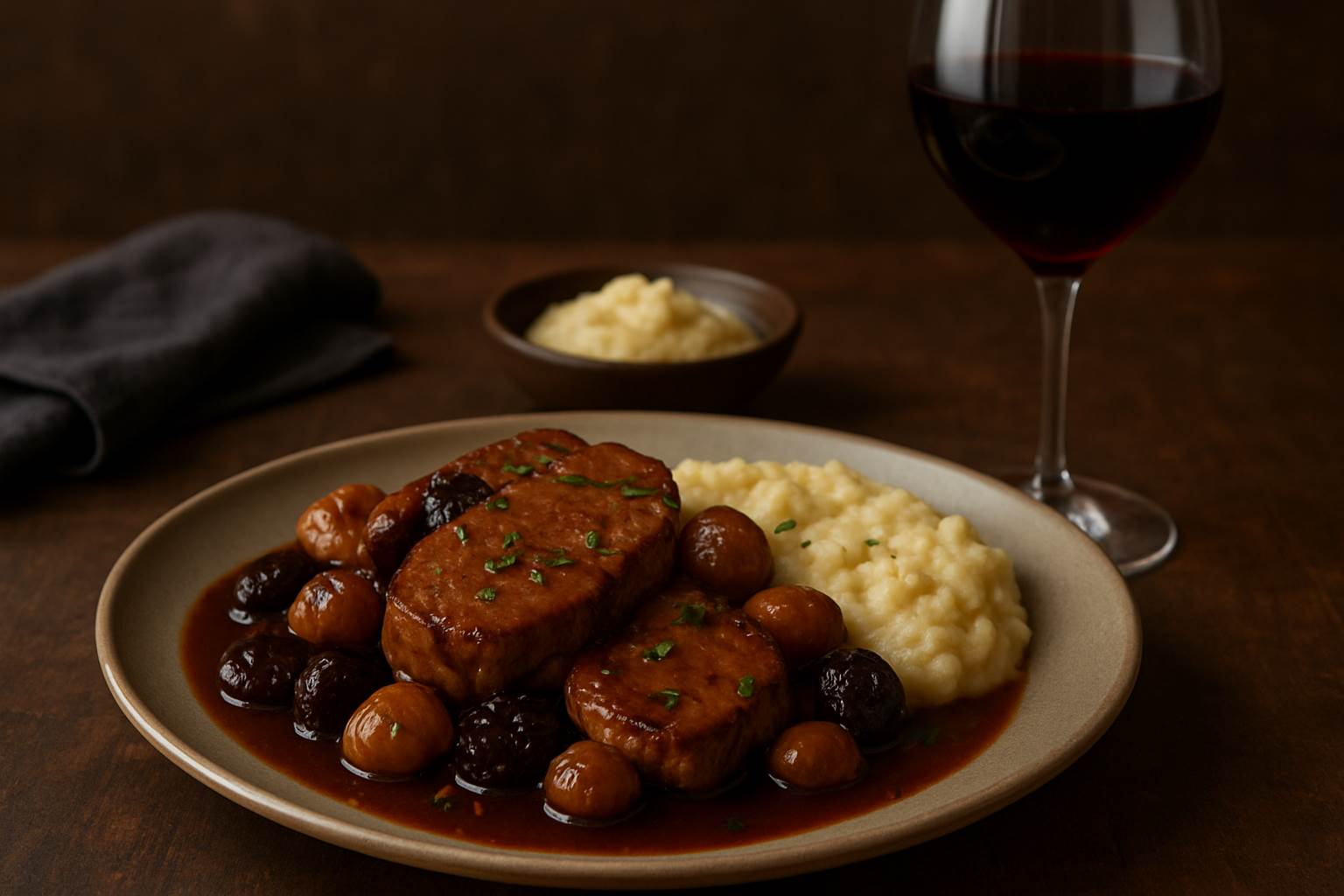  teletina u sosu od crnog vina 