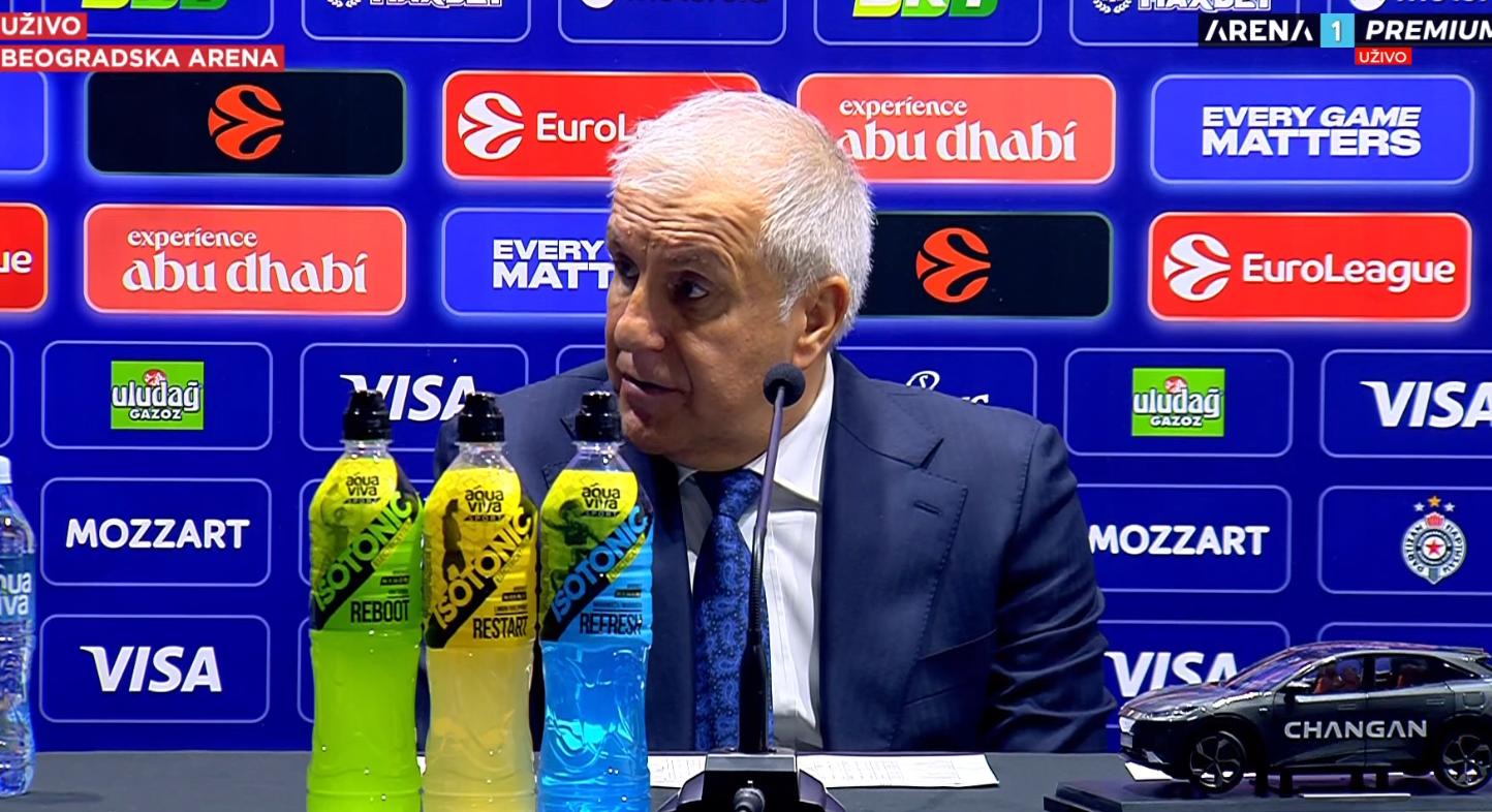  Željko Obradović poslije poraza Partizana od Barselone 