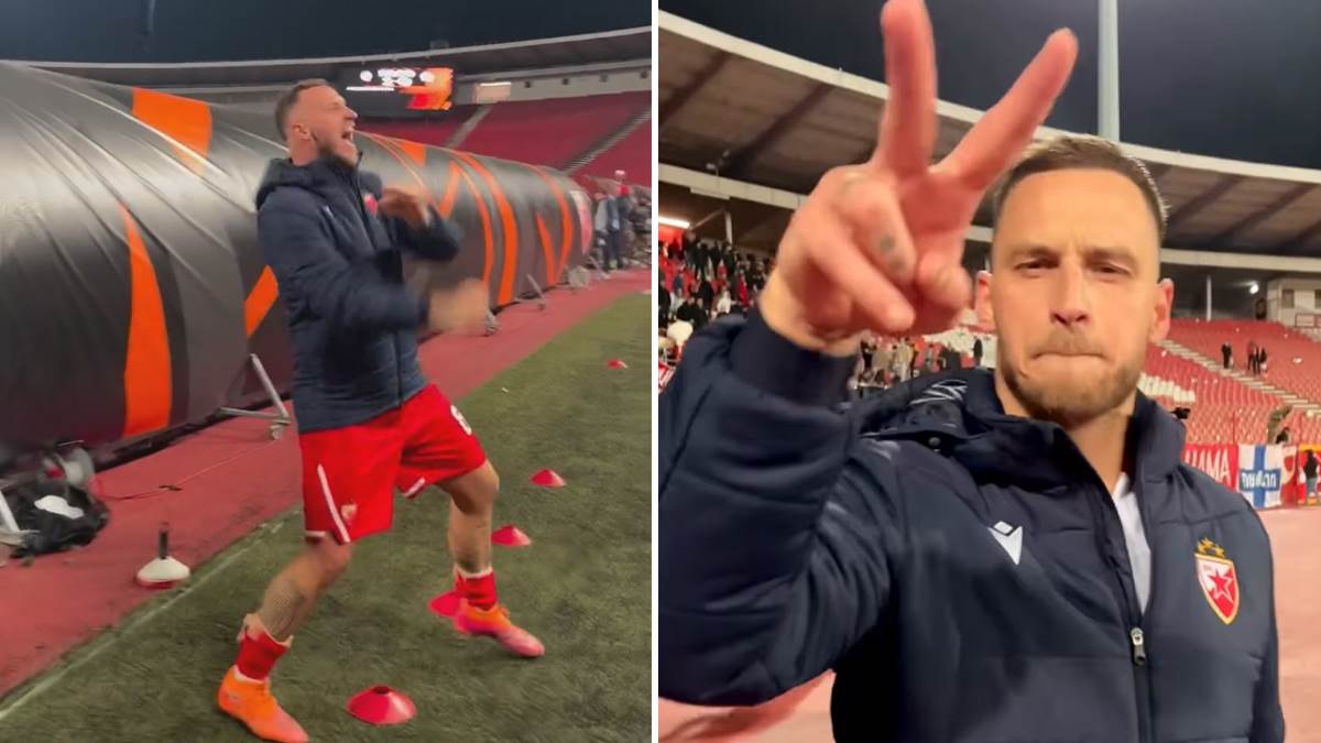  Marko Arnautović burno proslavio gol i pobjedu Zvezde 