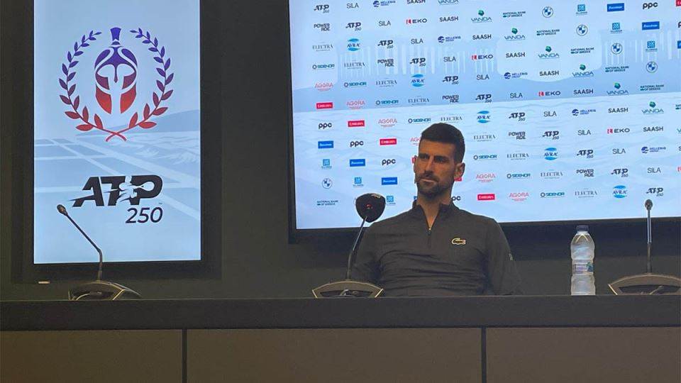  Đoković pres konferencija u Atini poslije plasmana u finale  