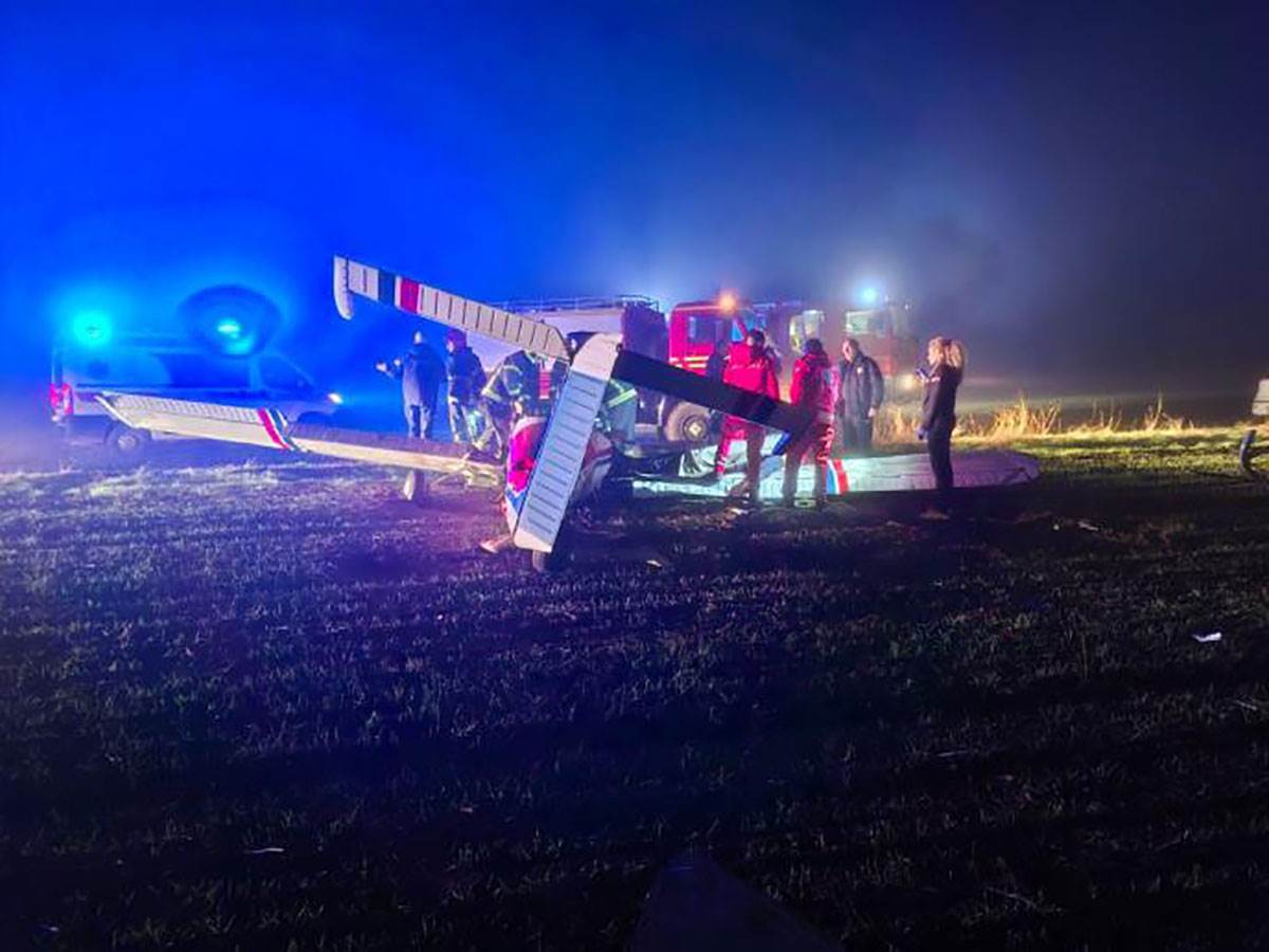  Snimak sa mjesta pada aviona u Subotici 