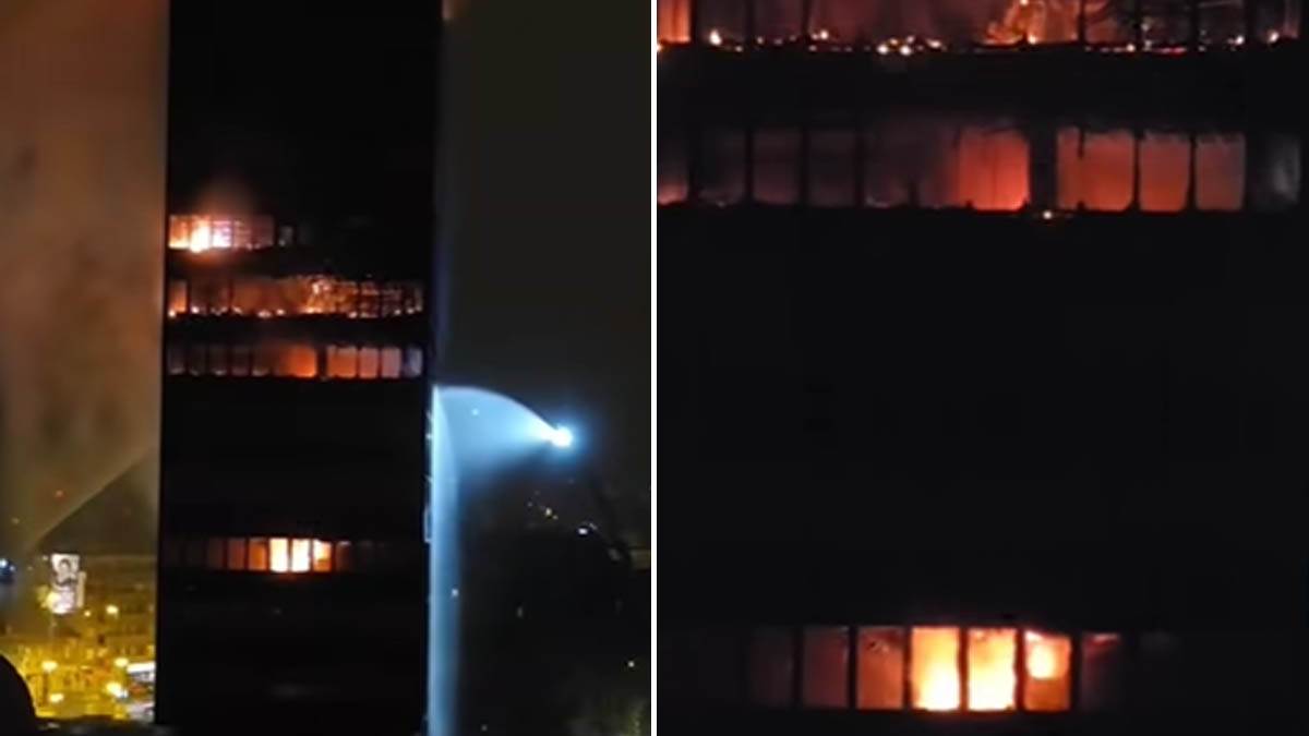  Požar u Vjesnikovom neboderu u Zagrebu 