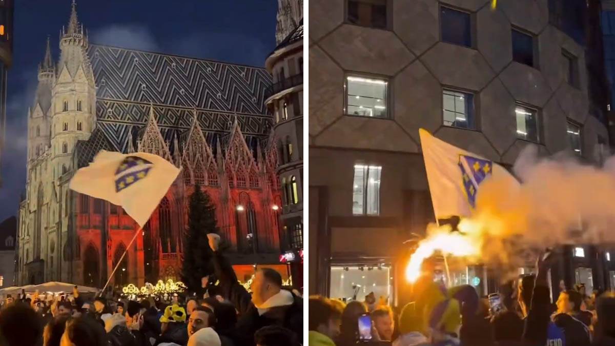  Veliki broj navijača BiH u Beču 