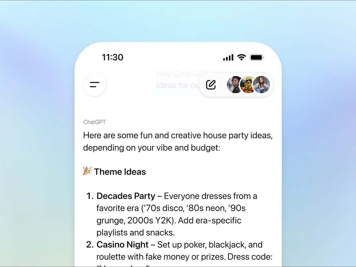  chatgpt dobio opciju grupnog razgovora 
