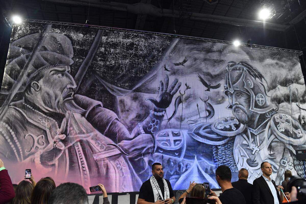  Koreografija Miloš Obilić na meču Partizan Fenerbahče 