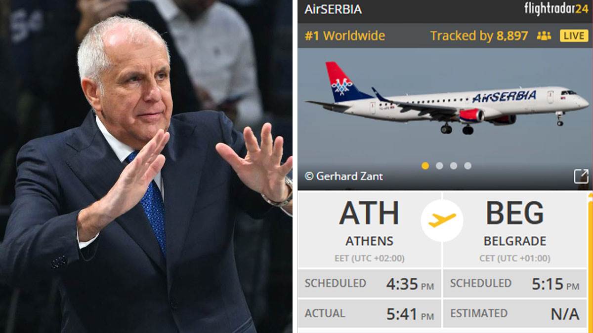  Let Željka Obradovića najpraćeniji na Flight Radar 