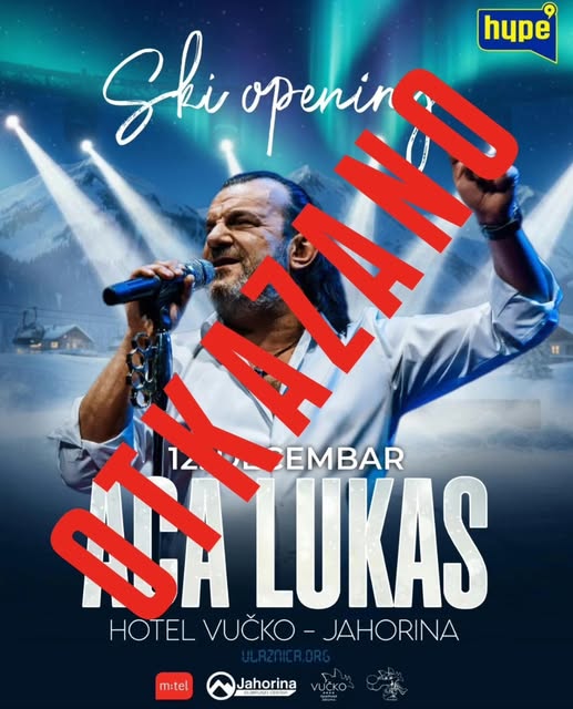 Otkazan koncert Ace Lukasa na Jahorini 
