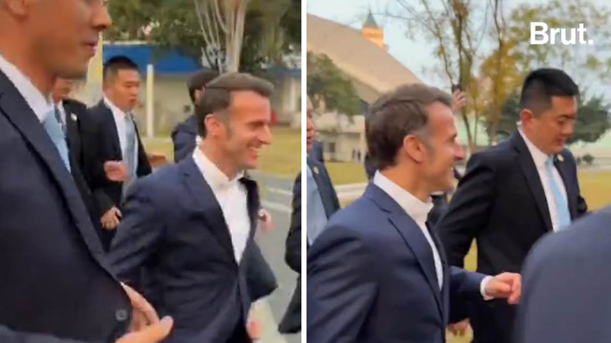  Makron bježao od kineskog obezbjeđenja 