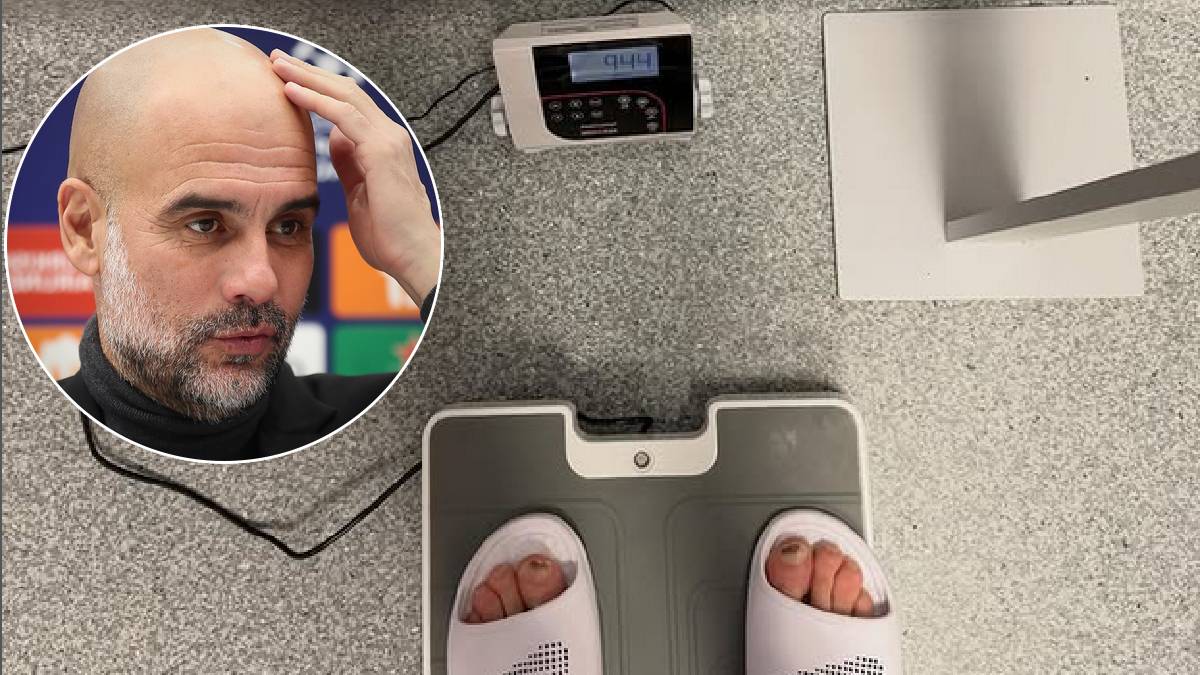  Haland pokazao Gvardioli koliko ima kilograma 