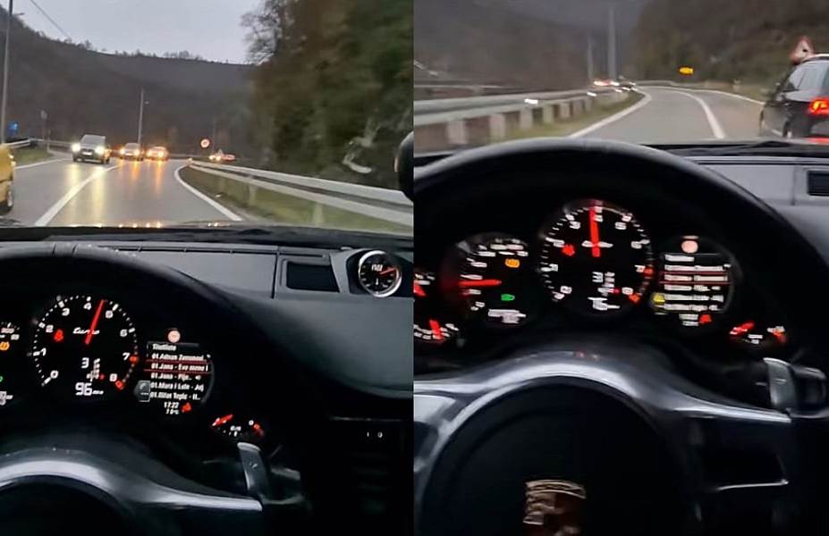  Vozač "poršea" snimio opasno preticanje između Cazina i Bihaća 