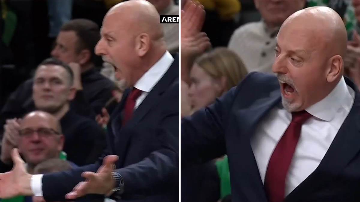  Saša Obradović ljut na utakmici Žalgiris Crvena zvezda 