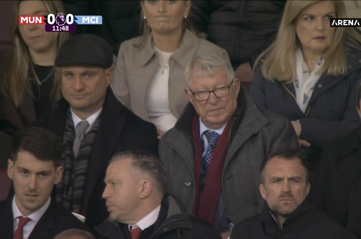  Nemanja Vidić i Aleks Ferguson na utakmici Junajted Siti  