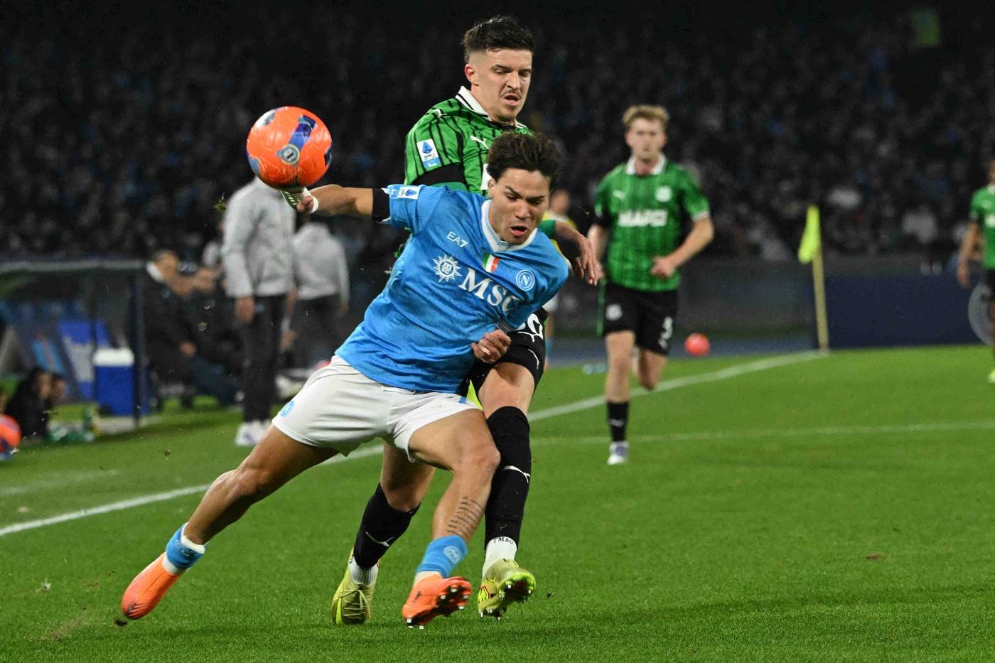  Tarik Muharemović i Vergara na utakmici Napoli Sasuolo 