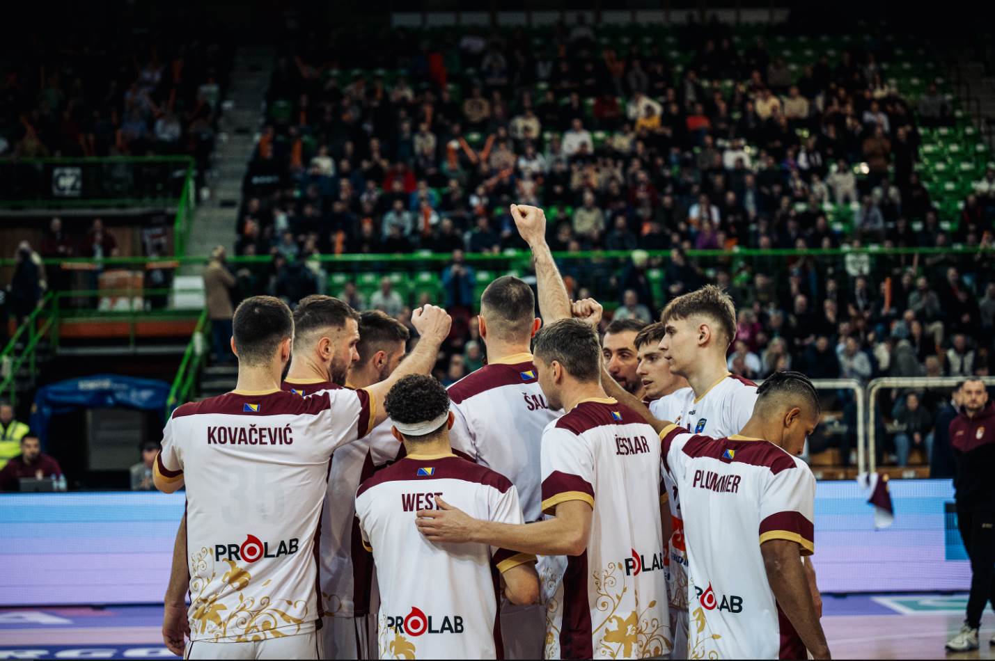  Košarkaši Bosne na utakmici protiv Mege 