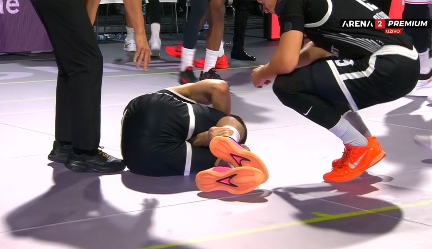  Povreda Vanje Marinkovića na utakmici Partizan Hapoel  
