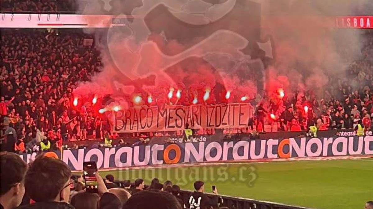  ustaska poruka na mecu benfike kao podrska hajduku 