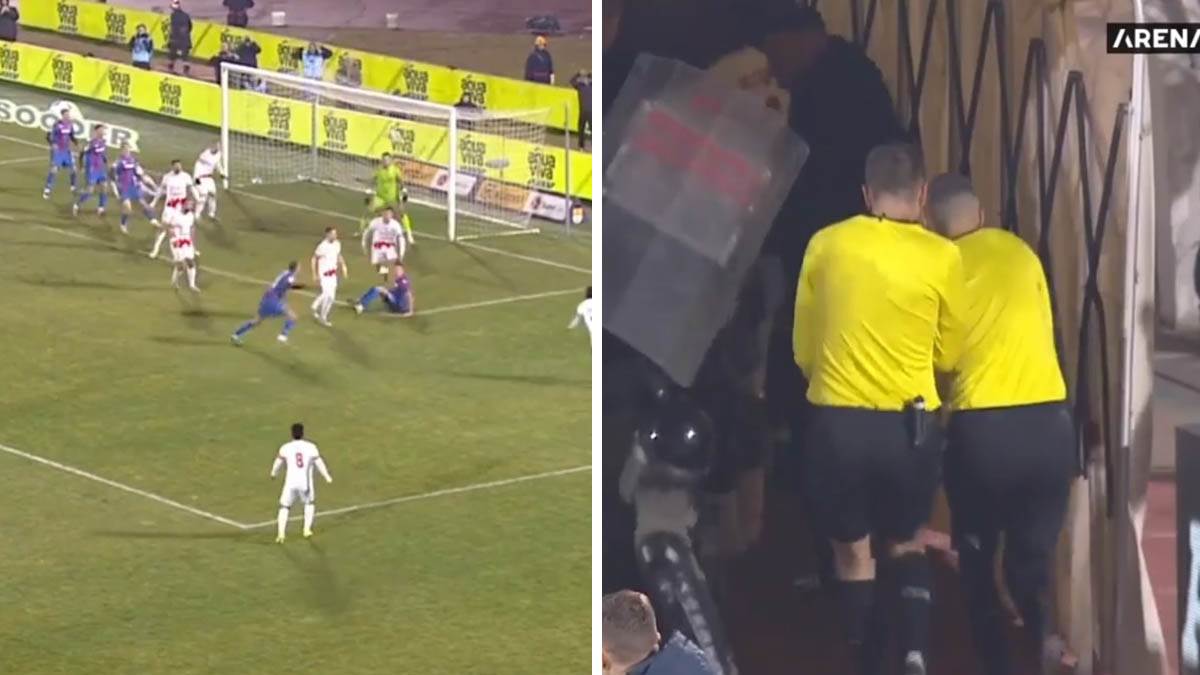  navijaci partizana gadjali sudije poslije meca protiv radnickog video 