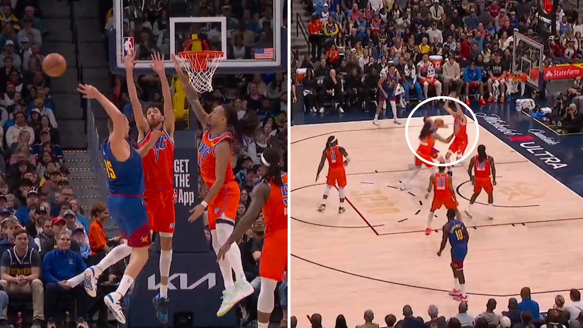  Asistencija Nikole Jokića iza leđa  