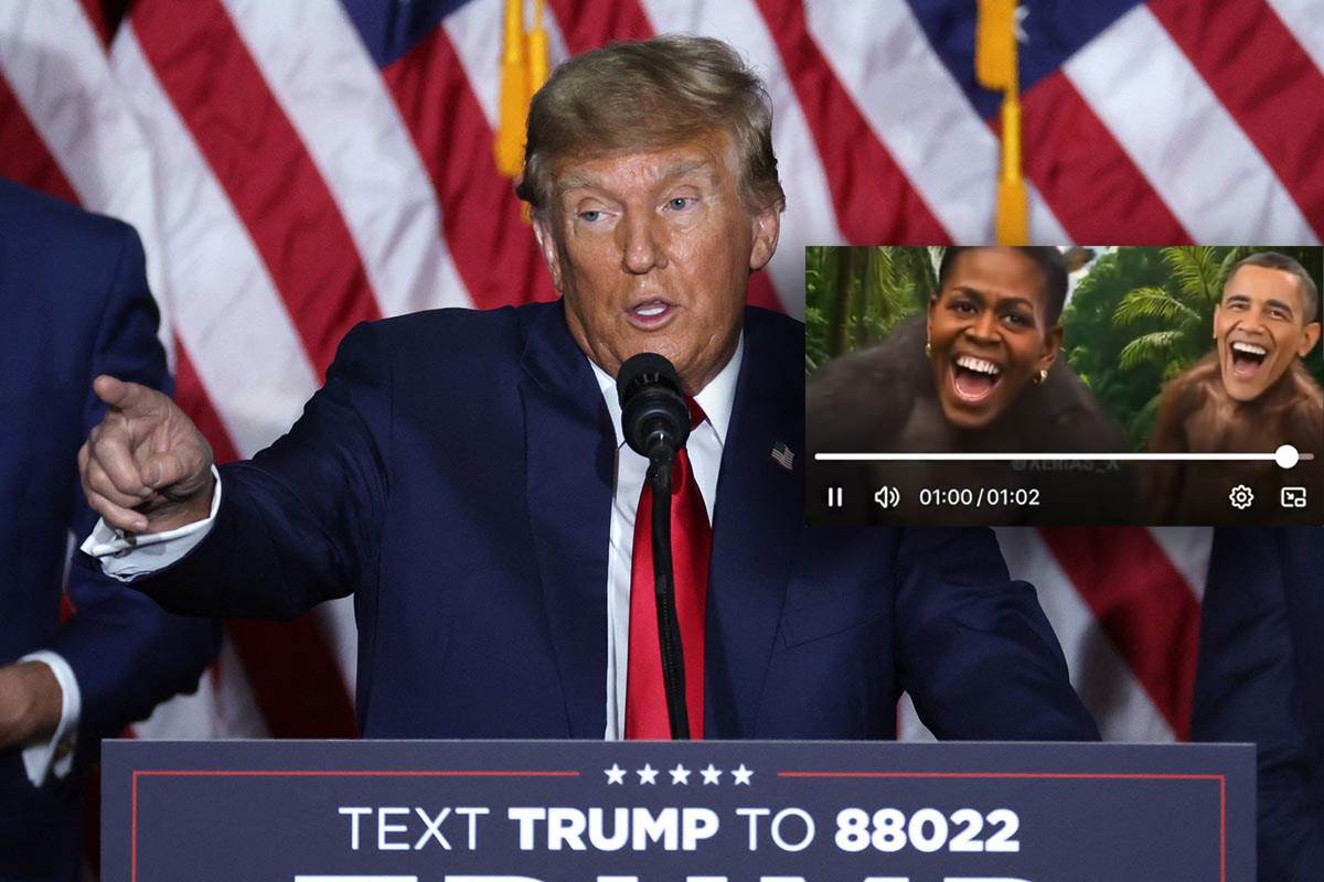  Tramp objavio video Baraka i Mišel Obame kao majmuna 