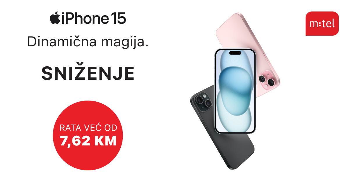  iPhone 15 i iPhone Air u m:tel ponudi  