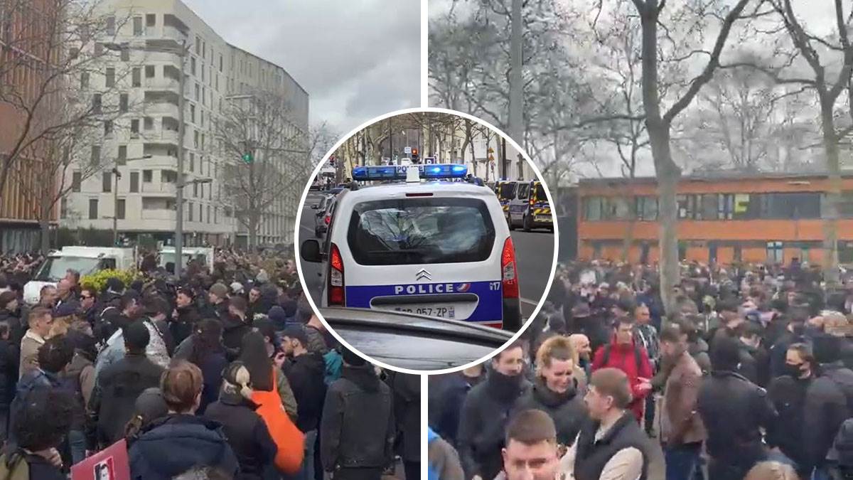  Protest u Lionu ubistvo Kventina Deranka 