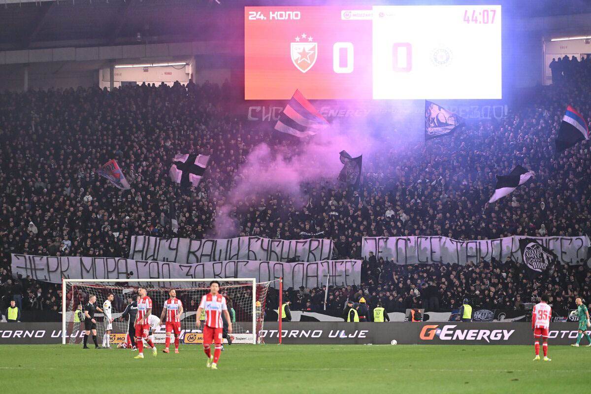  Crvena zvezda i Partizan biće kažnjeni zbog vječitog derbija 