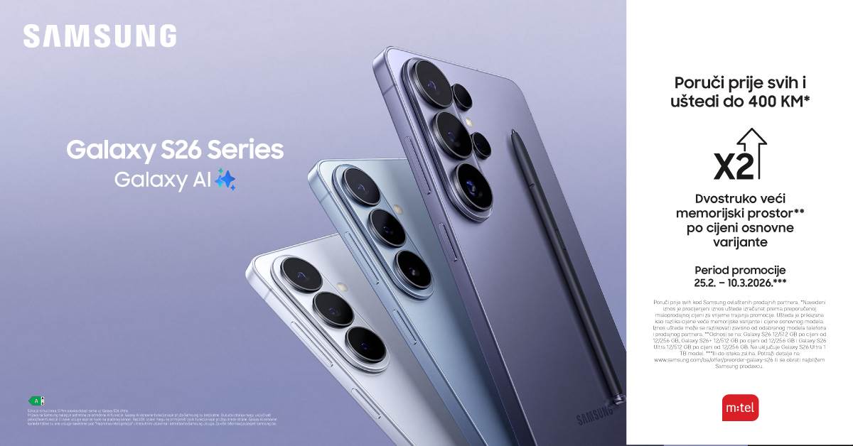  Naručite uređaj iz fenomenalne Galaxy S26 serije tokom pretprodaje 