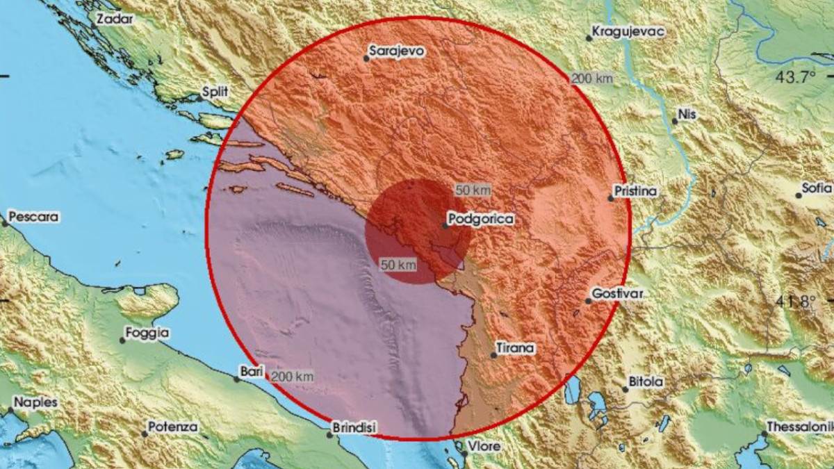  Zemljotres pogodio Crnu Goru 