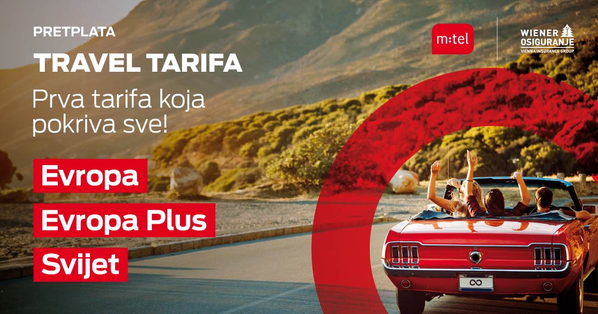  Prva tarifa koja pokriva sve: internet, roming i putno osiguranje uz m:tel Travel tarifu 
