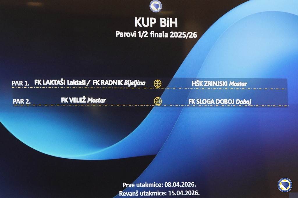  Poznati parovi polufinala Kupa BiH 