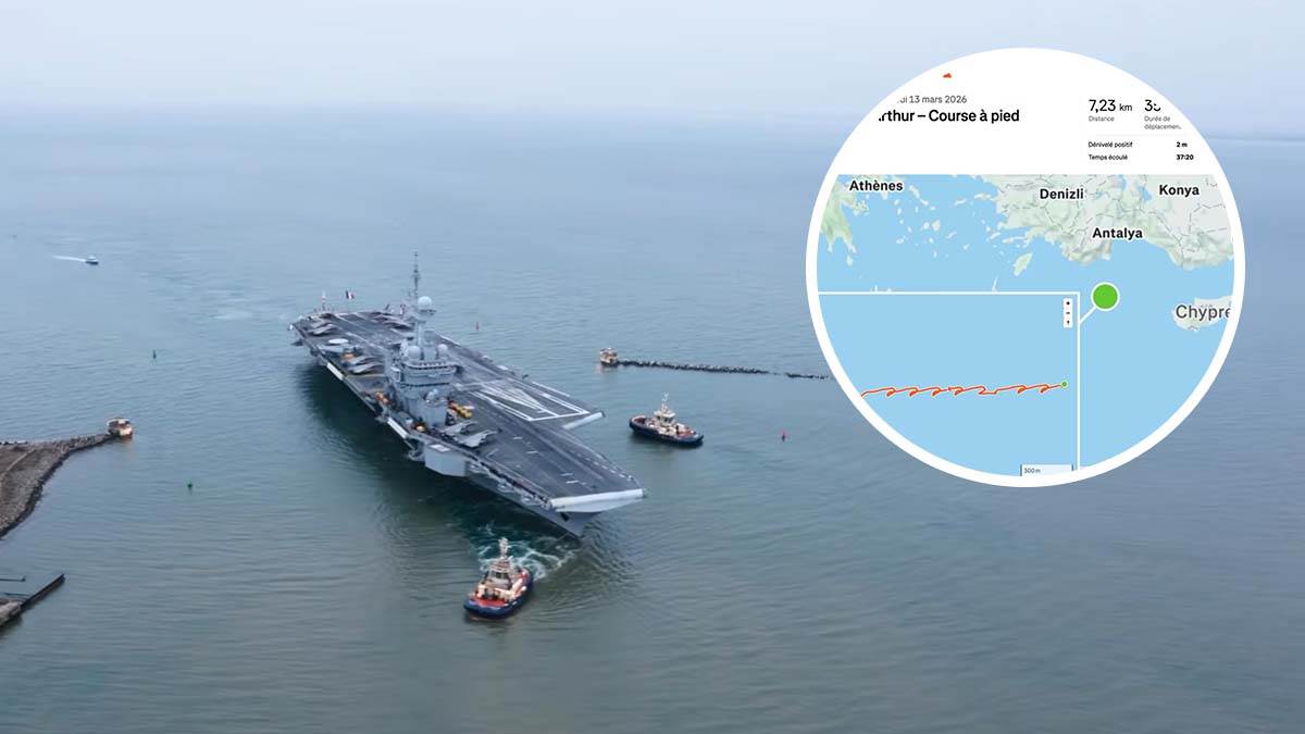  Strava otkrila tačnu lokaciju nosača aviona Šarl de Gol 