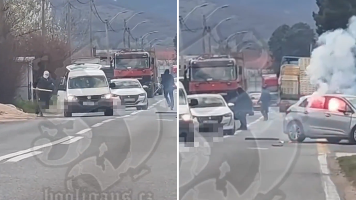  haos u mostaru huligani zapalili automobil 